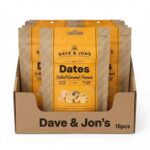 Kaste Dave & Jon’s “Salted Caramel Peanuts” žāvētas dateles bez kauliņiem* ar garšu 16x125g